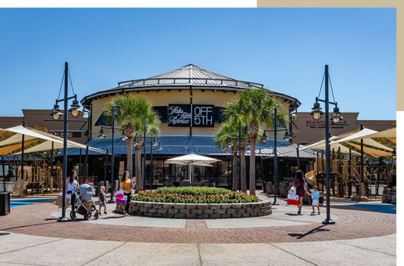 Exterior of Saks Fifth Avenue Off 5th at Silver Sands Premium Outlet